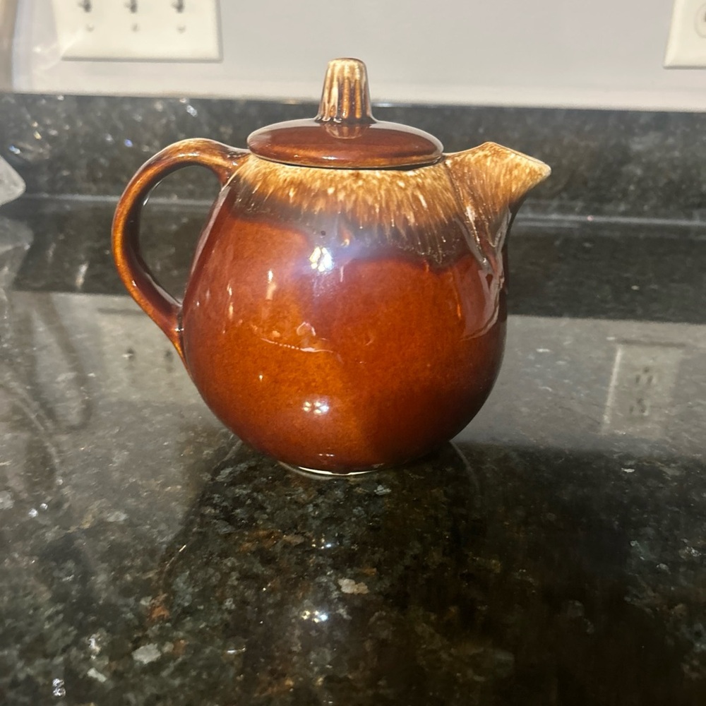 Vintage Hull Pottery Brown Ceramic Teapot